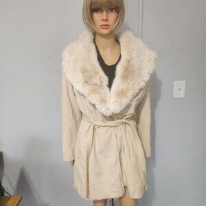 #733 Wool/rabbit fur coat
